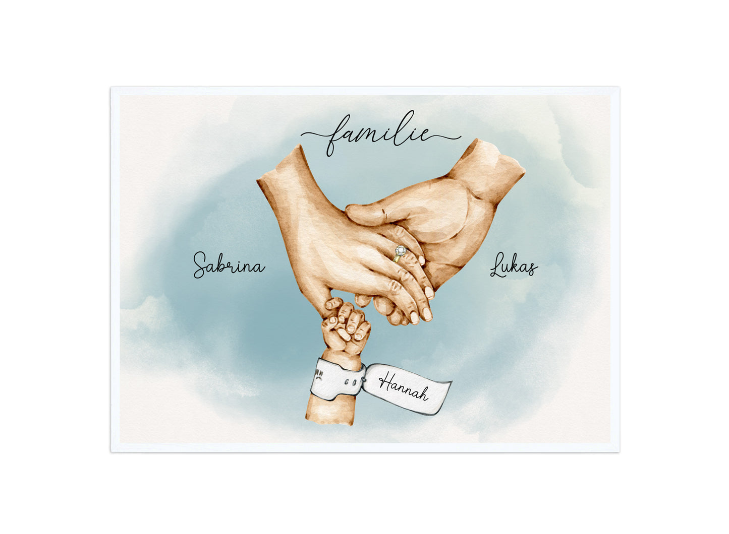 FamilienhÀnde-Poster mit 1 Baby