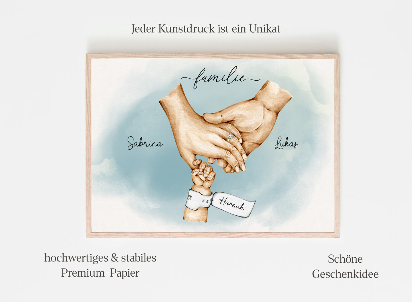 FamilienhÀnde-Poster mit 1 Baby