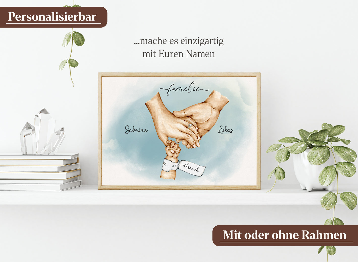 FamilienhÀnde-Poster mit 1 Baby