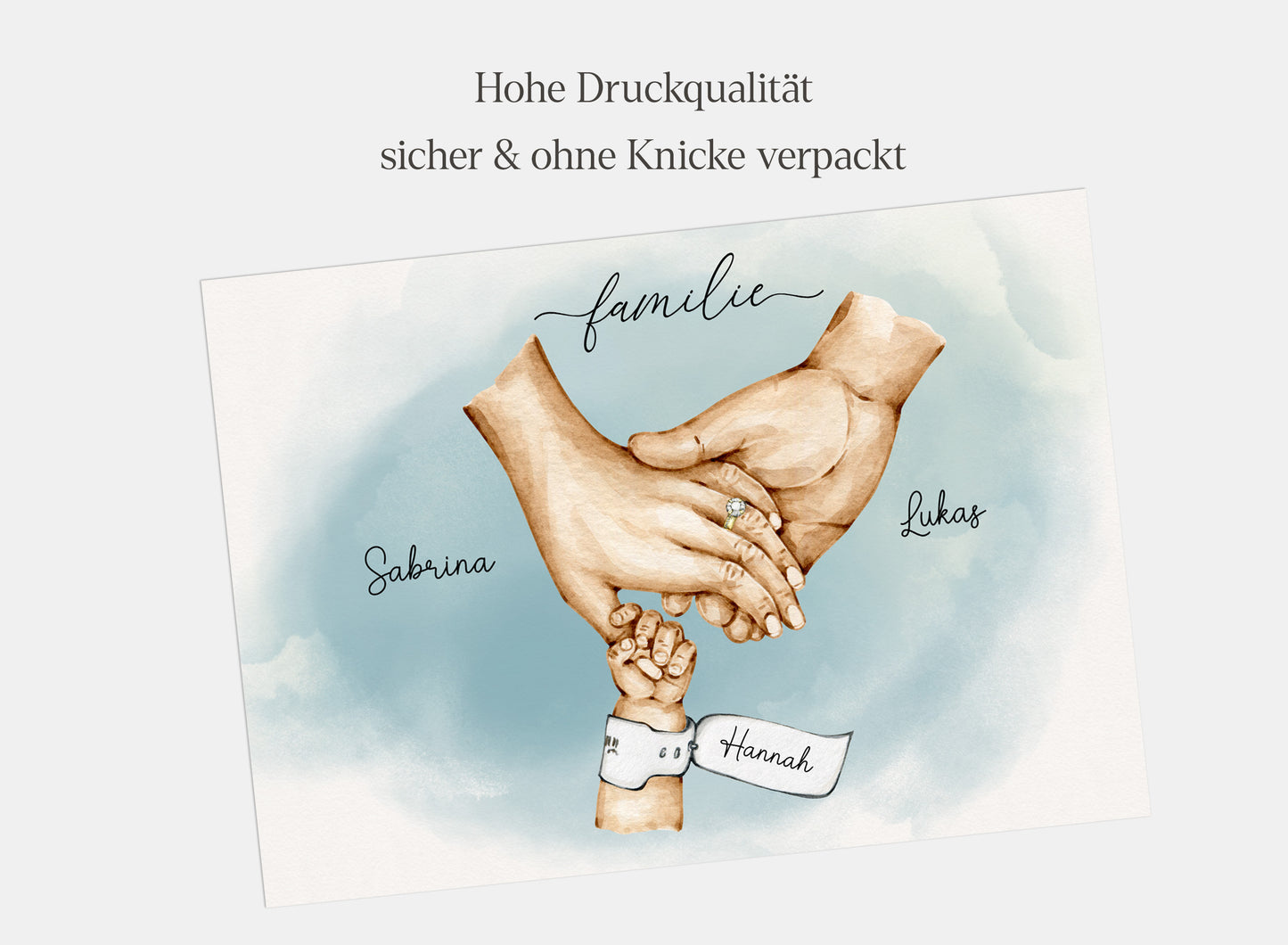 FamilienhÀnde-Poster mit 1 Baby