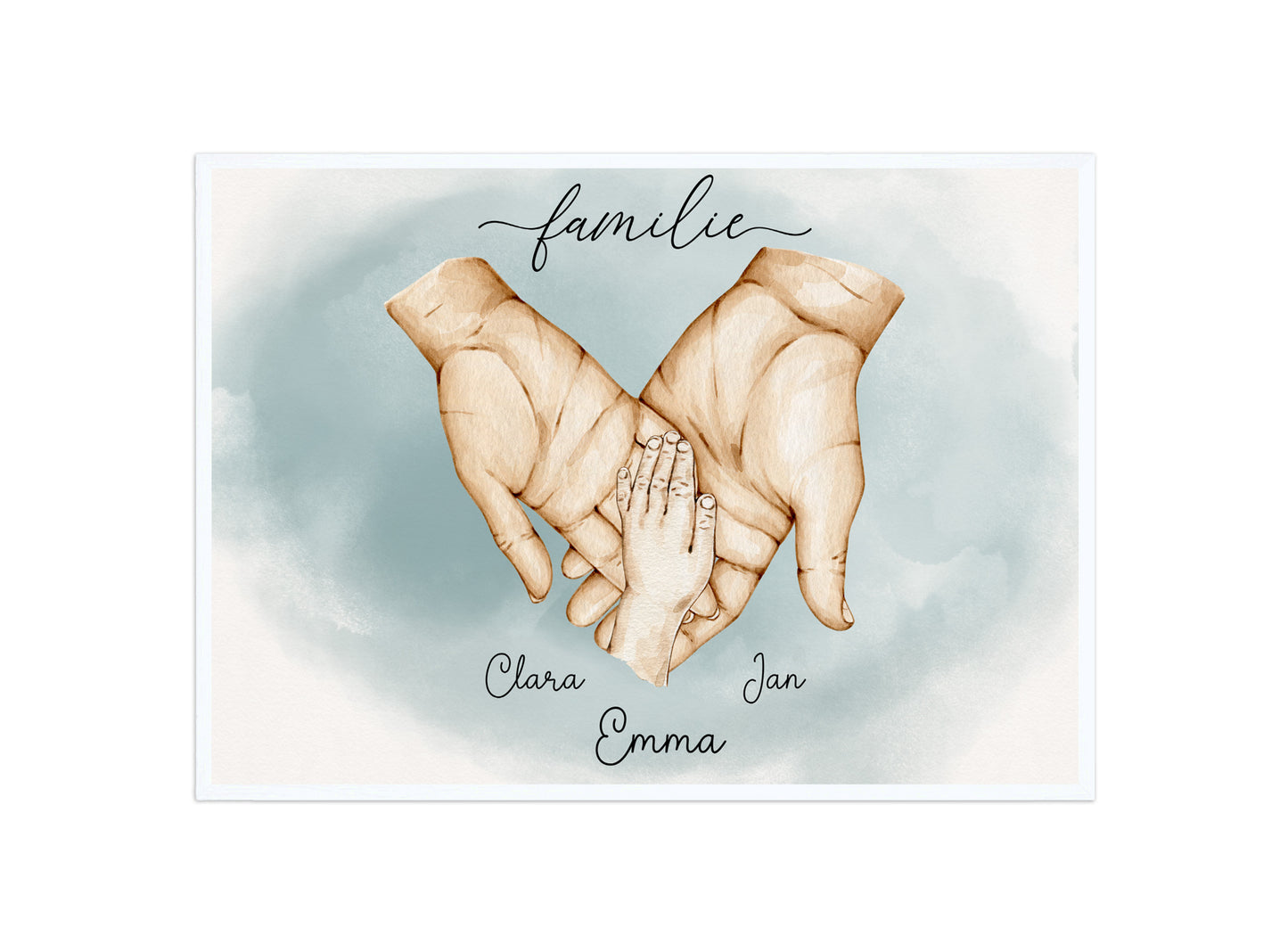 FamilienhÀnde-Poster mit 1 Baby