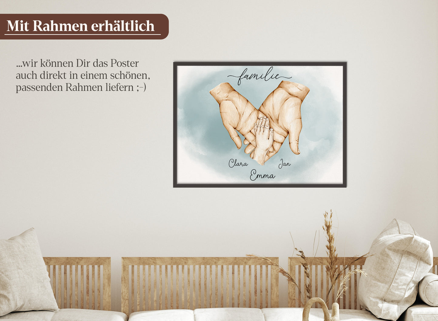 FamilienhÀnde-Poster mit 1 Baby