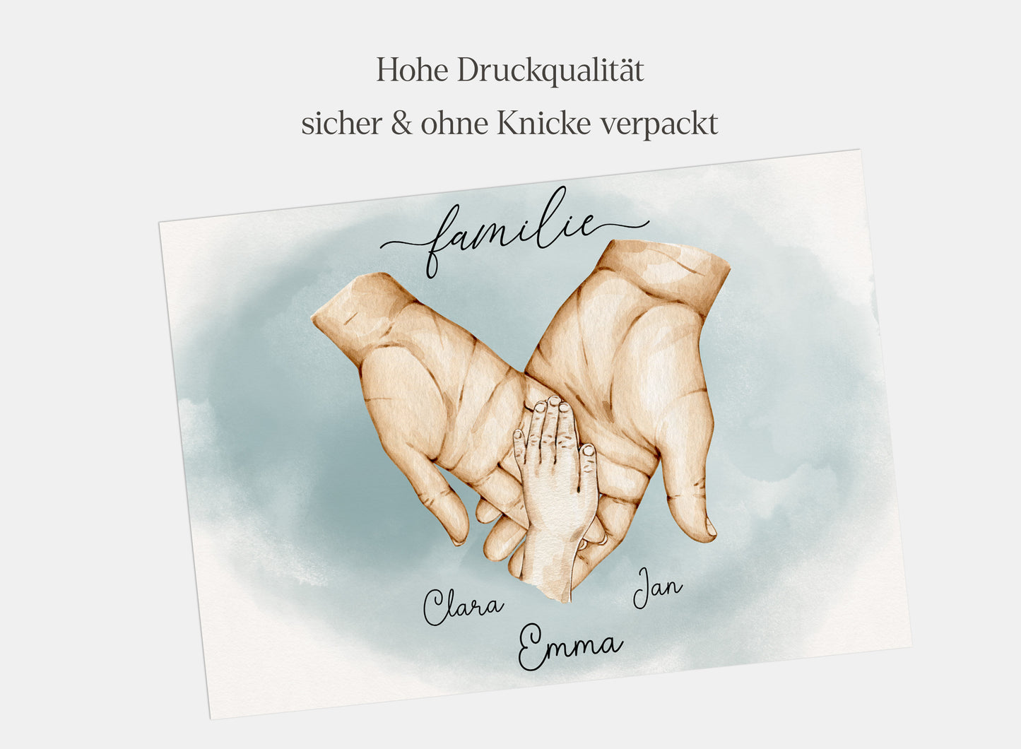 FamilienhÀnde-Poster mit 1 Baby