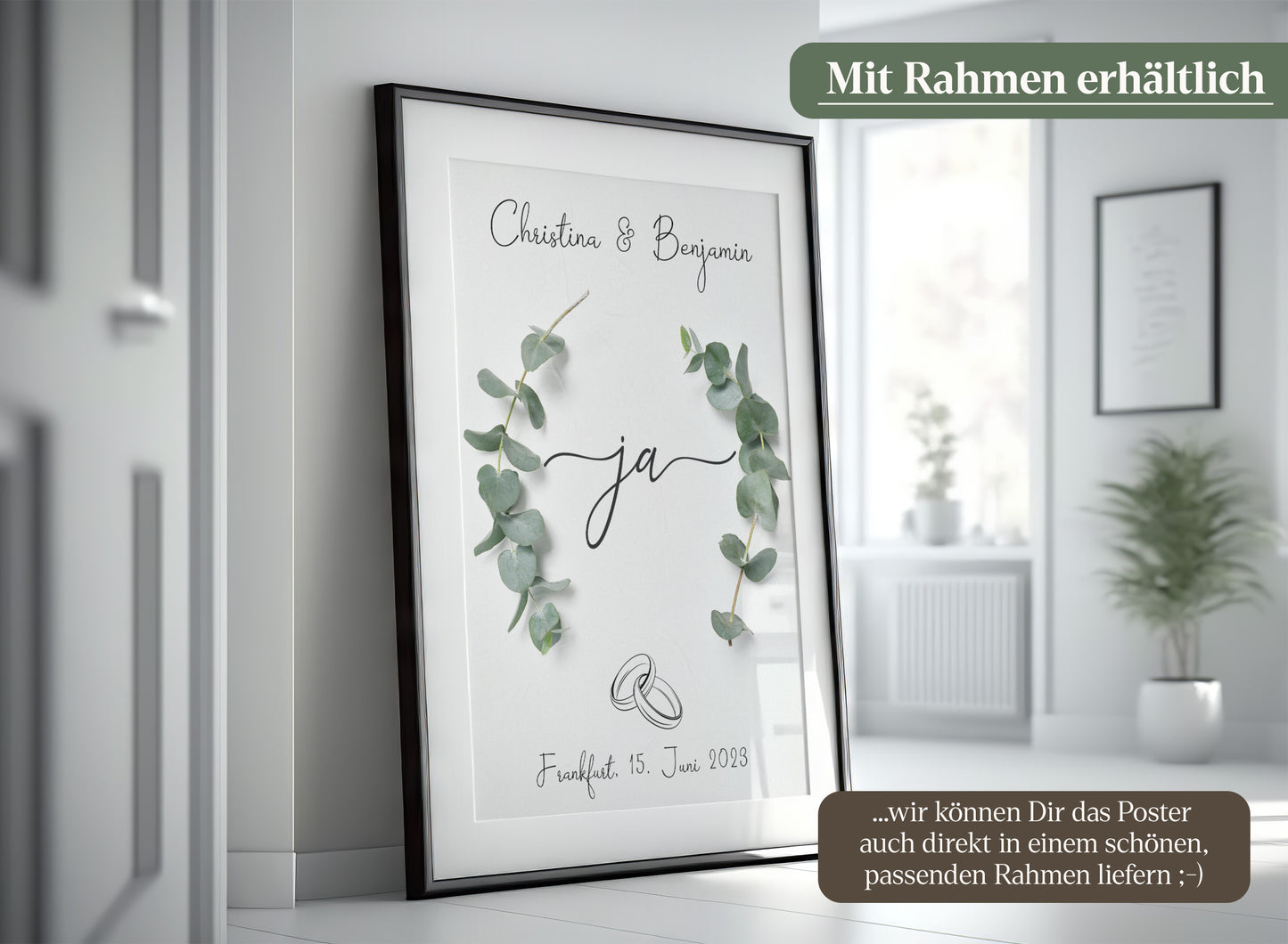 JA-Wort Hochzeits-Poster I Schöne Erinnerung