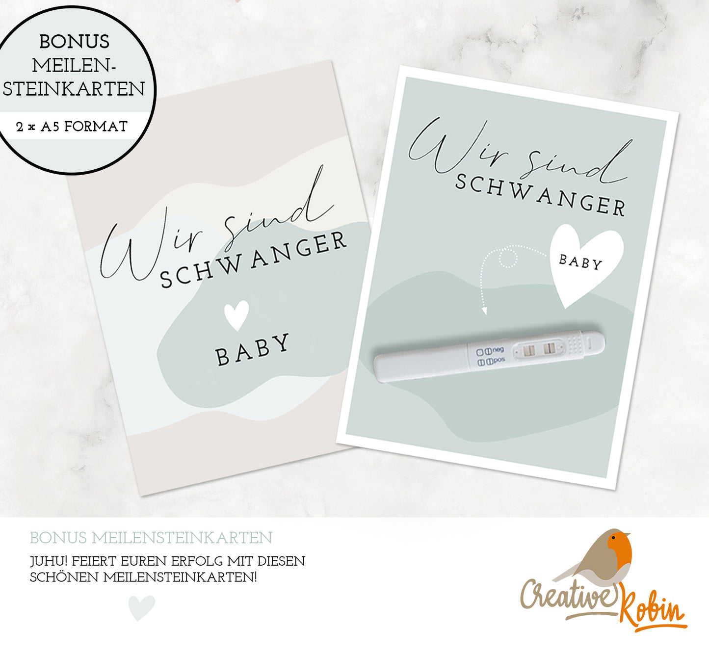 Kinderwunsch Planer zum Ausdrucken | Eisprung Planer | Baby Planer | Schwangerschafts-Planner • 10 Seiten