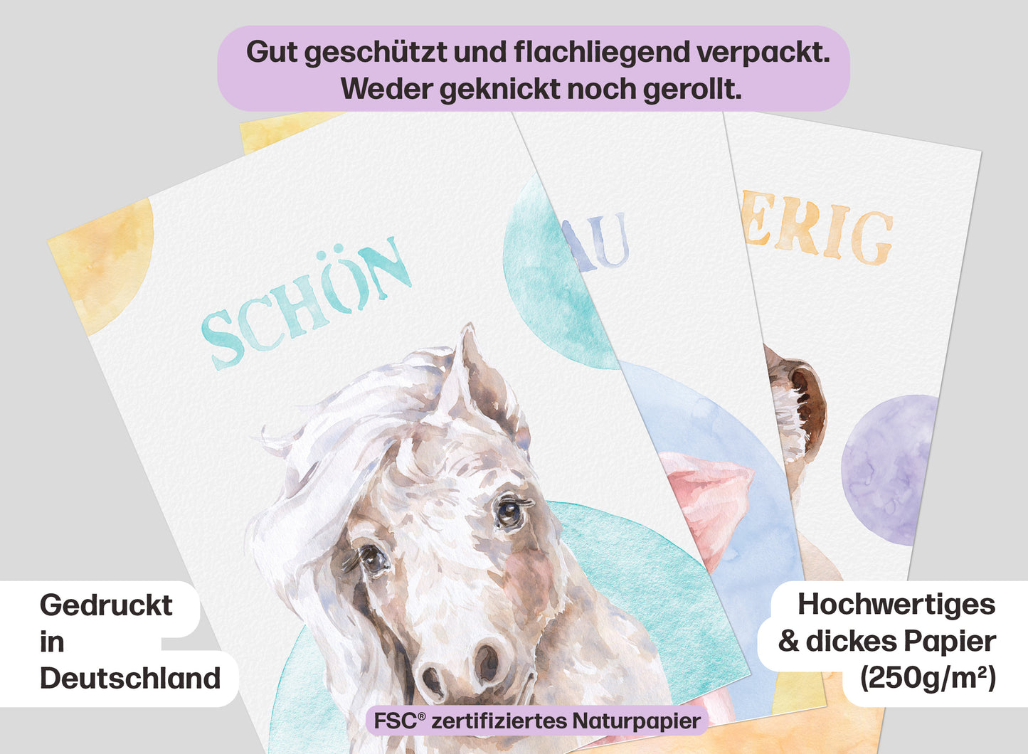 6er Tier-Poster Set • Süße Babyzimmer Deko • DIN A4 • CreativeRobin