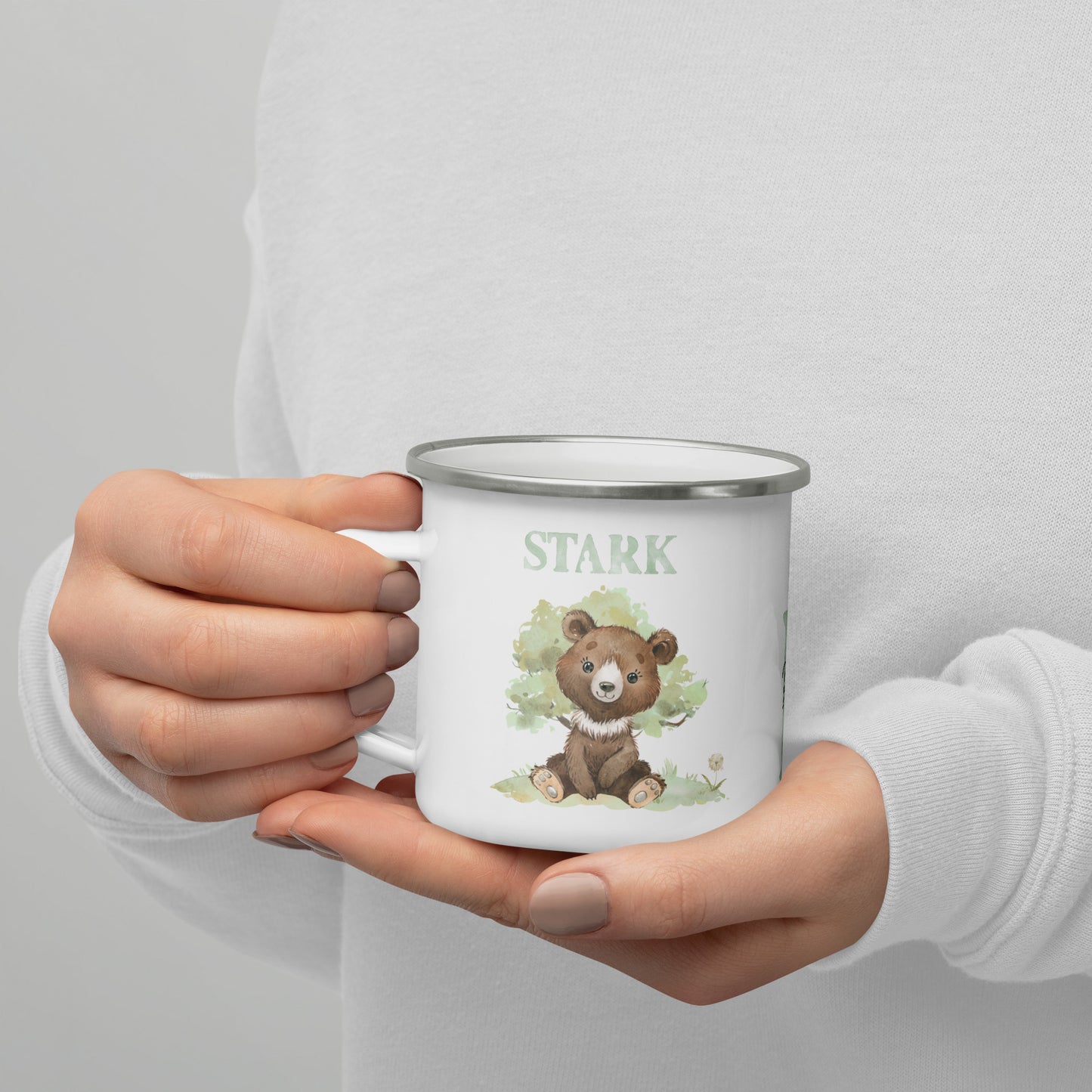 Süße Affirmations-Tasse mit personalisierbaren Namen • Emaille Tasse