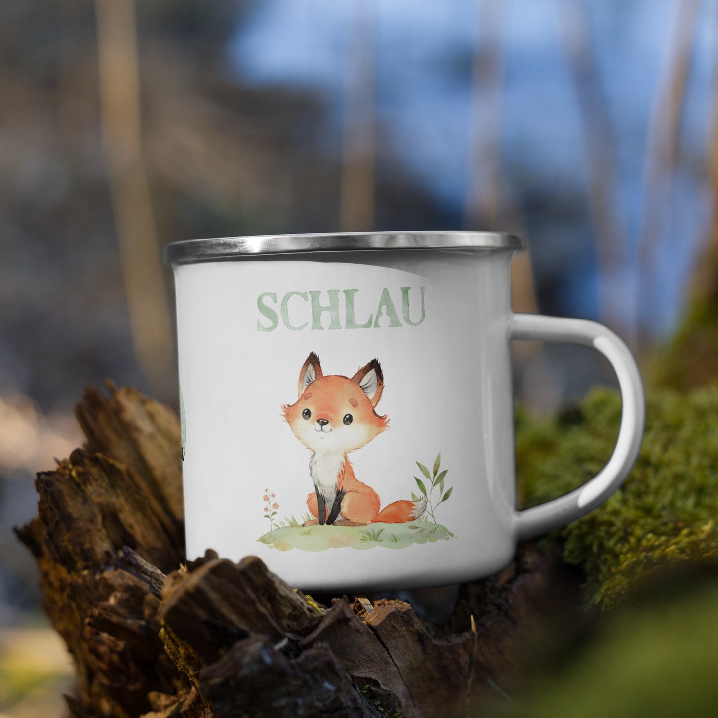 Süße Affirmations-Tasse mit personalisierbaren Namen • Emaille Tasse