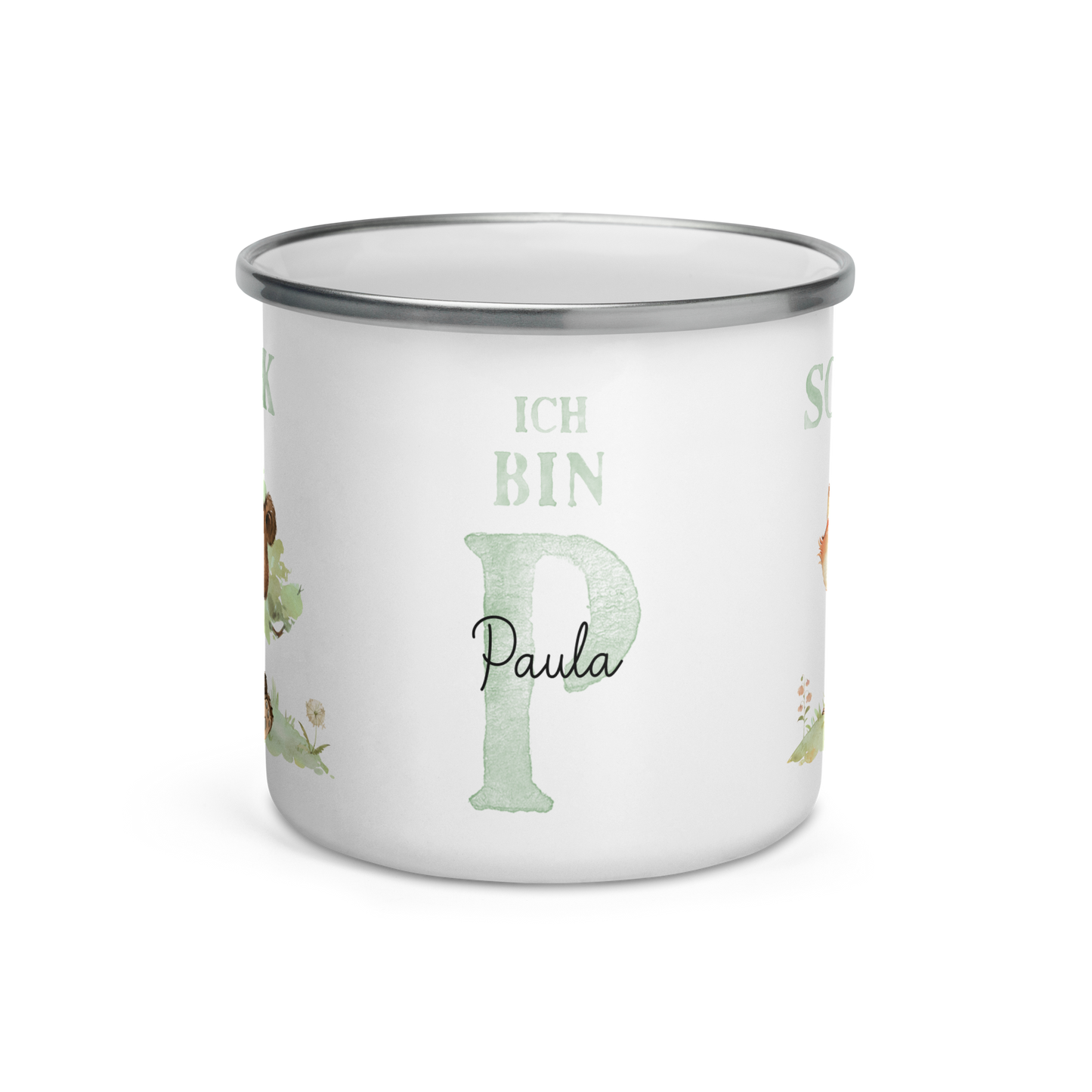 Süße Affirmations-Tasse mit personalisierbaren Namen • Emaille Tasse