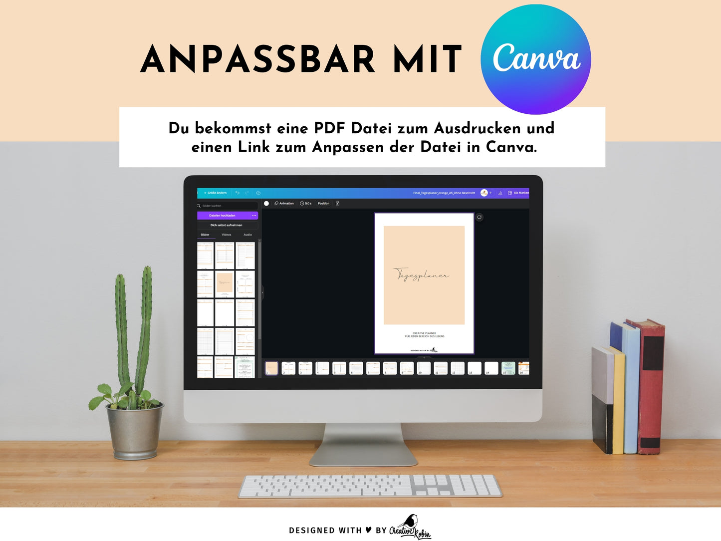 Tagesplaner Bundle • To Do Liste zum Ausdrucken und Anpassen via CANVA • CreativeRobin