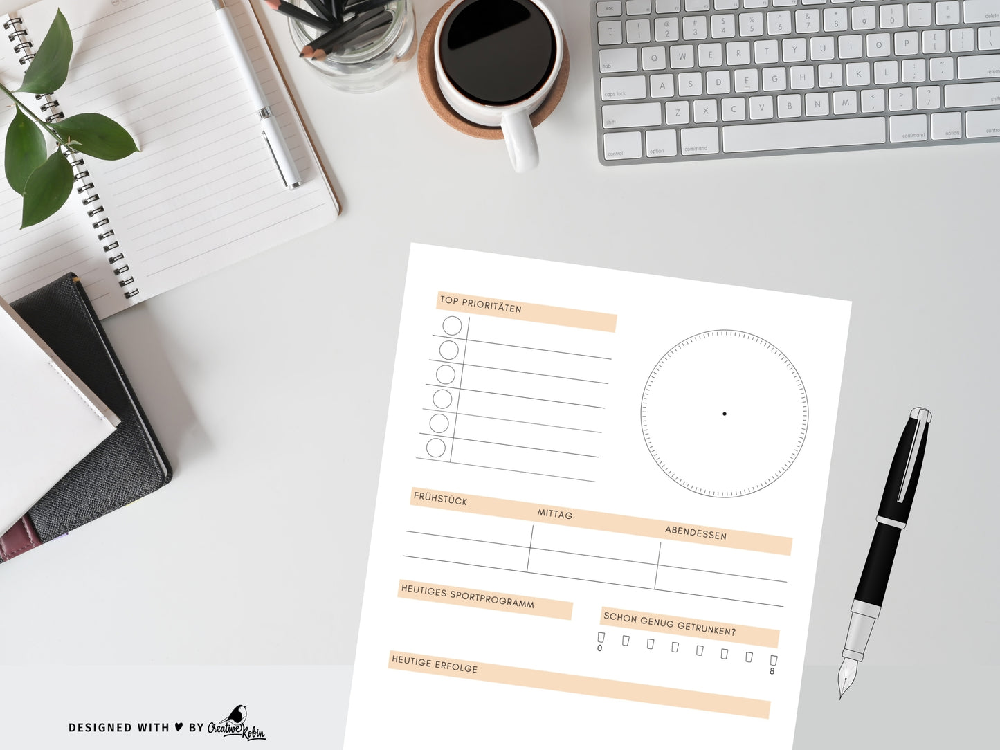 Tagesplaner Bundle • To Do Liste zum Ausdrucken und Anpassen via CANVA • CreativeRobin
