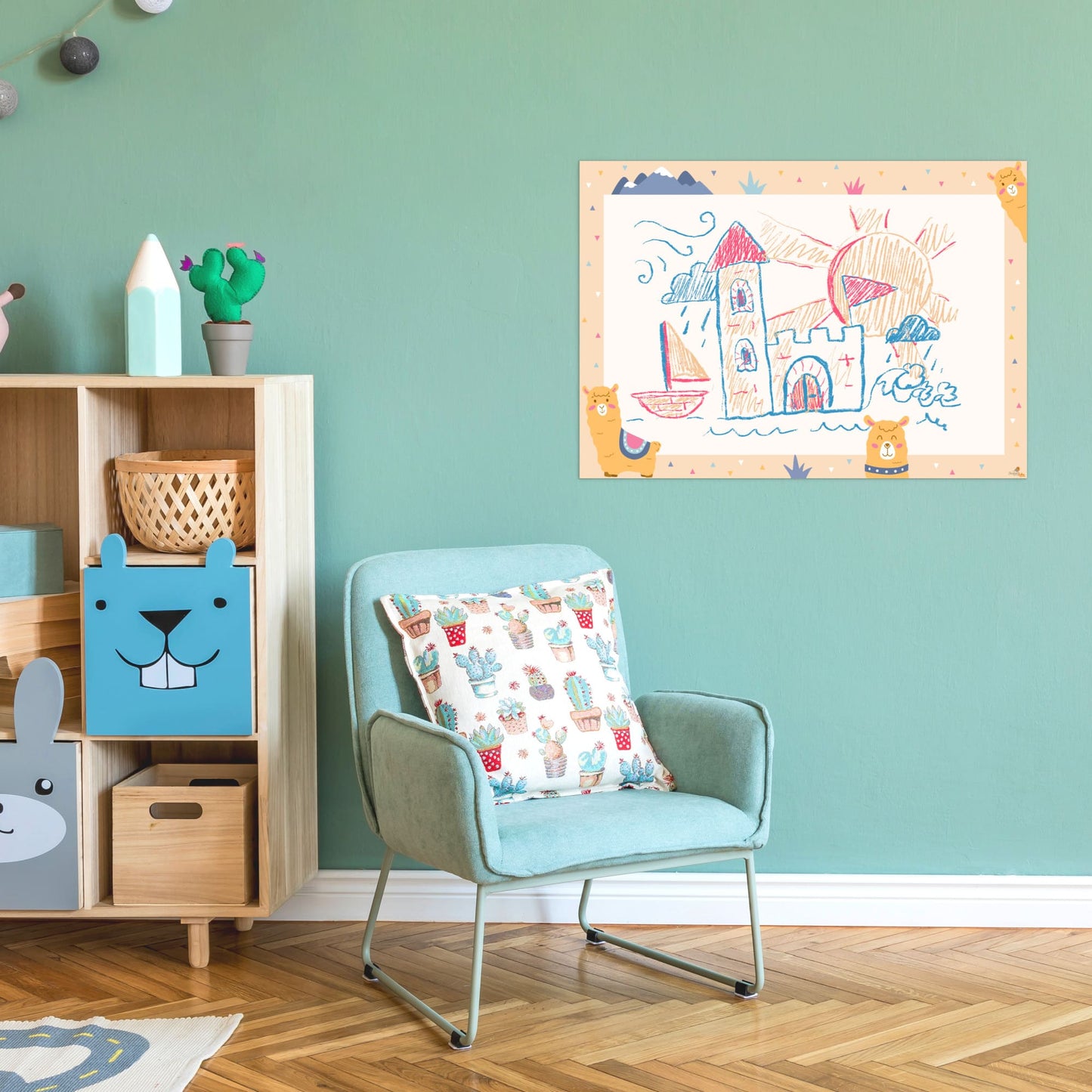 Lama Schreibtischunterlage aus Papier • DIN A3 Malblock und Malunterlage für Kinder & Erwachsene • 25 Blatt • CreativeRobin