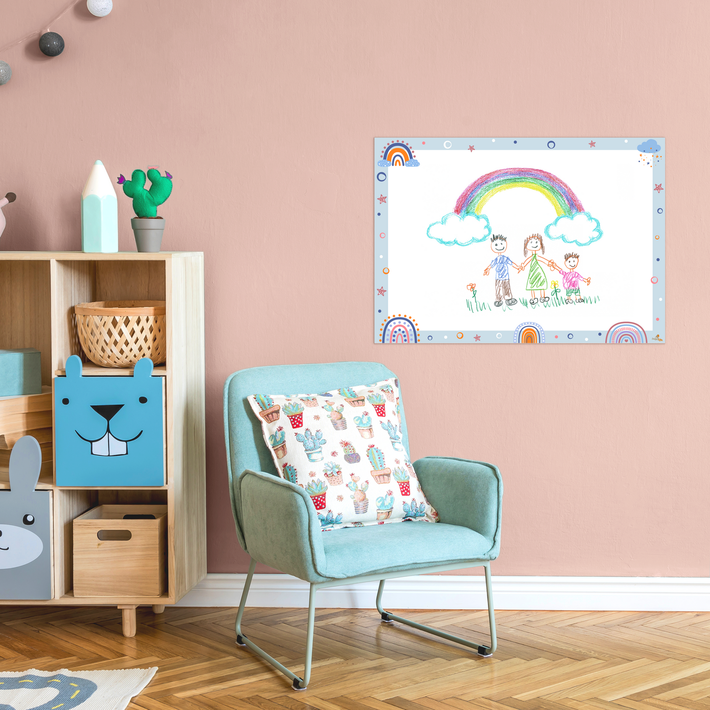 Regenbogen Malblock und Malunterlage für Kinder & Erwachsene • DIN A3 mit 25 Blatt