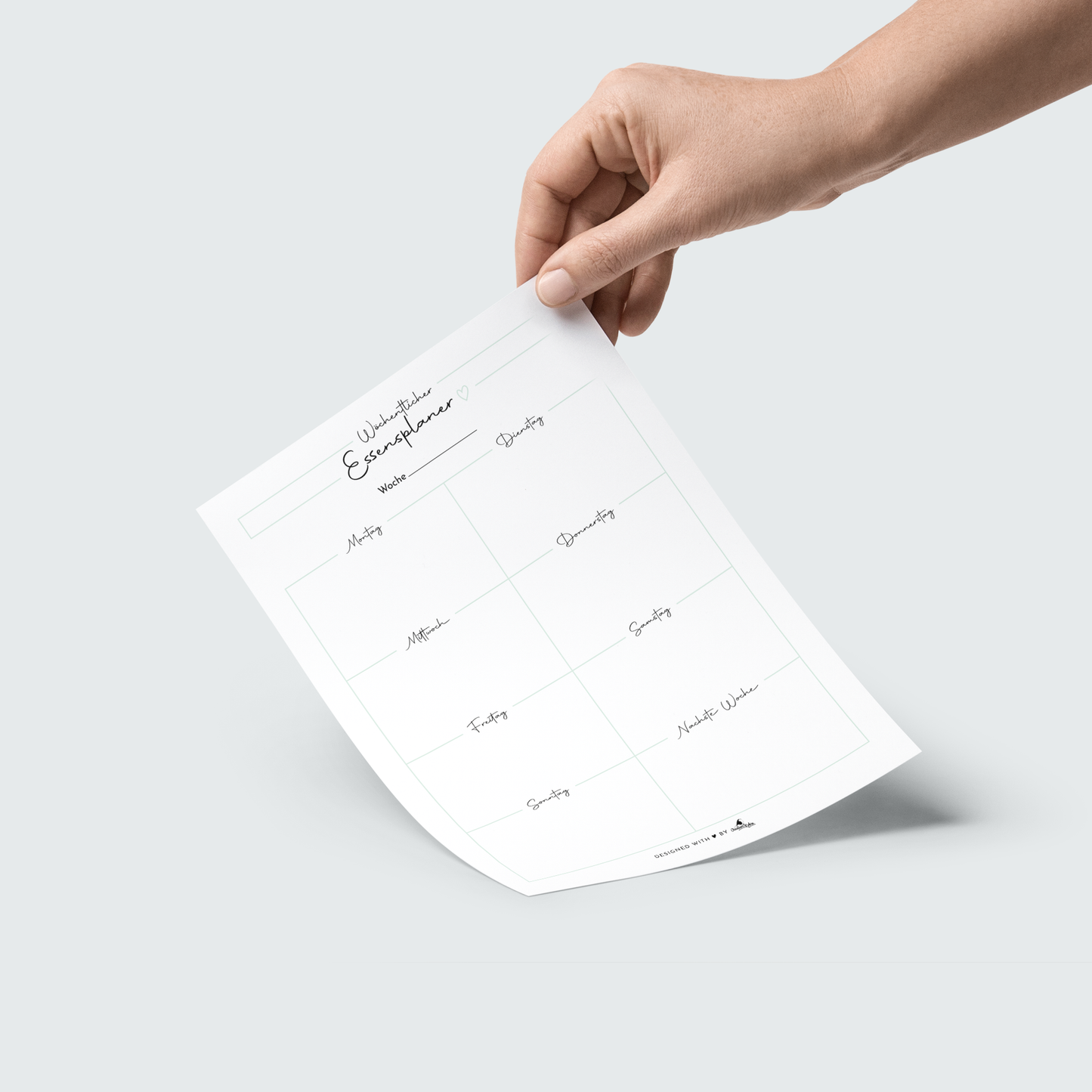 Essensplaner und Einkaufsliste I Menüplaner für die ganze Woche I A5 Block I 50 Blatt