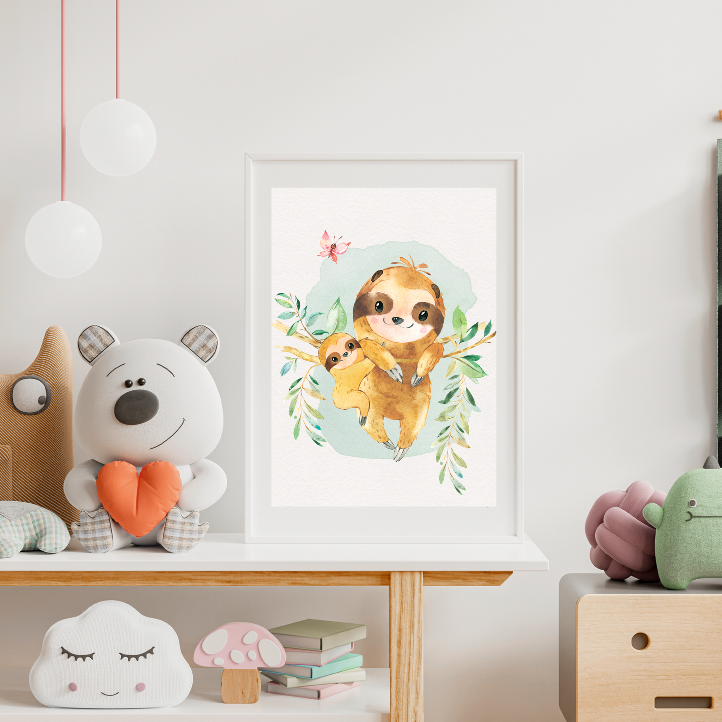 Exotische Mutter & Baby Tiere Poster-Set fürs Kinderzimmer I Babyzimmer Deko