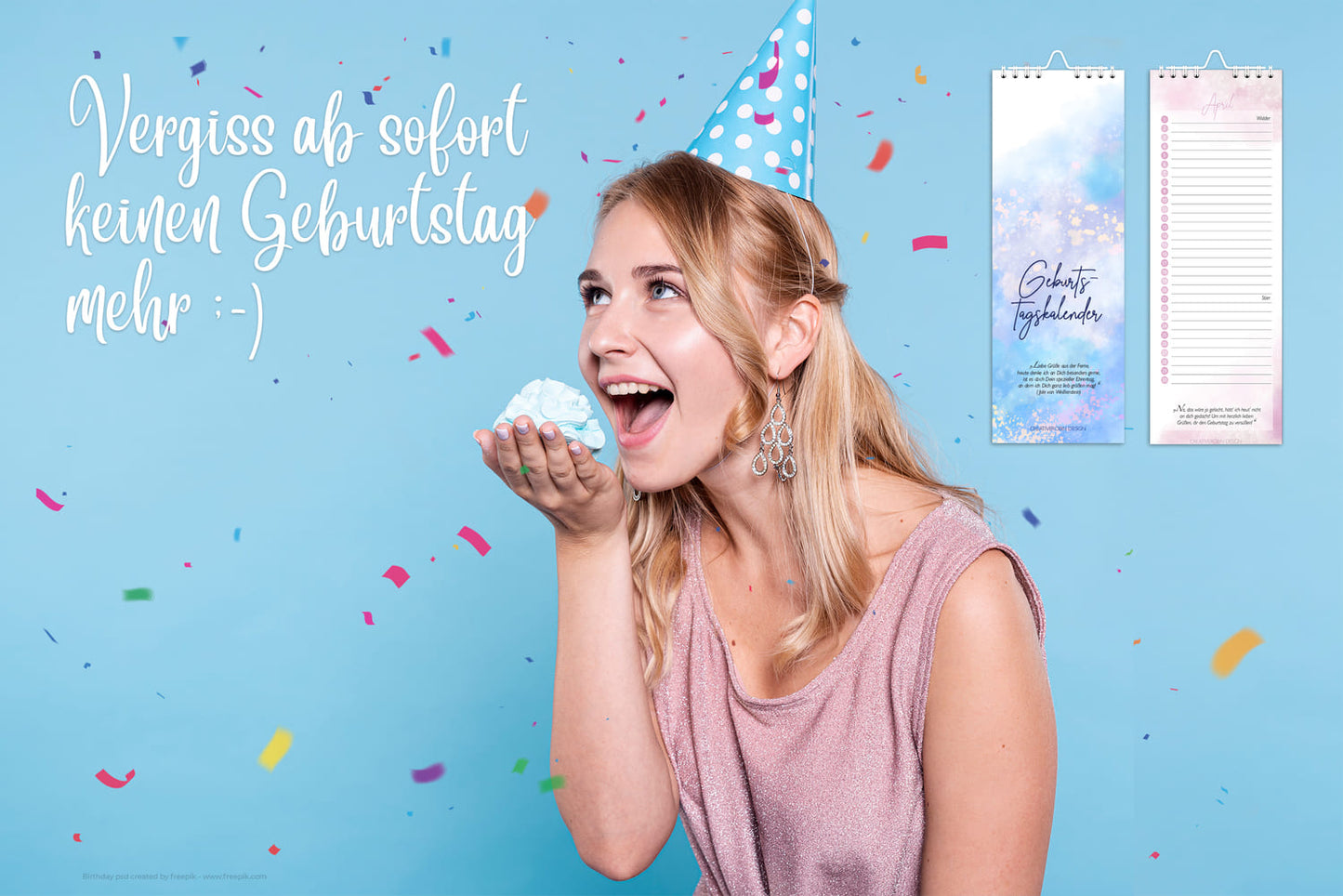 Geburtstagskalender immerwährend mit Geburtstagsgrüßen