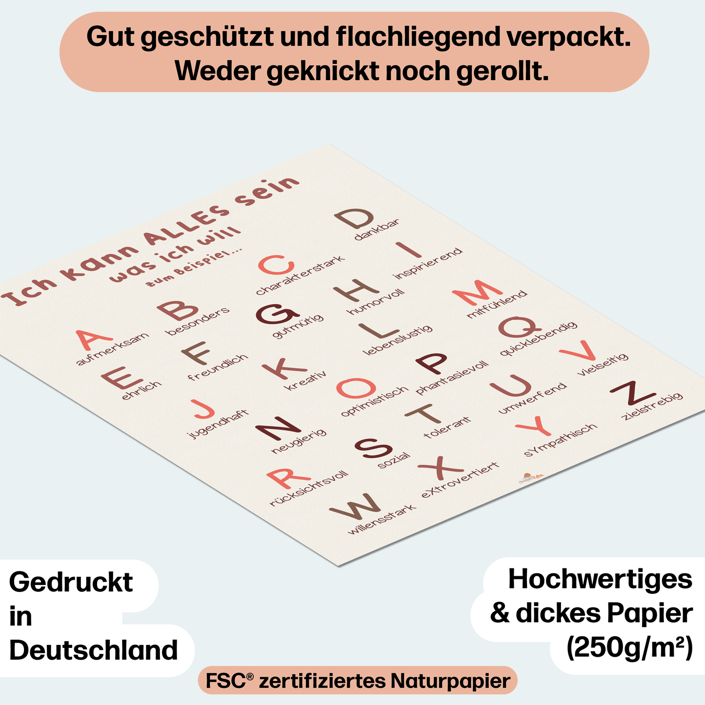 Affirmations Poster für Kinder | positive Bekräftigung fürs Kinderzimmer, Kindergarten & Grundschule | DIN A3
