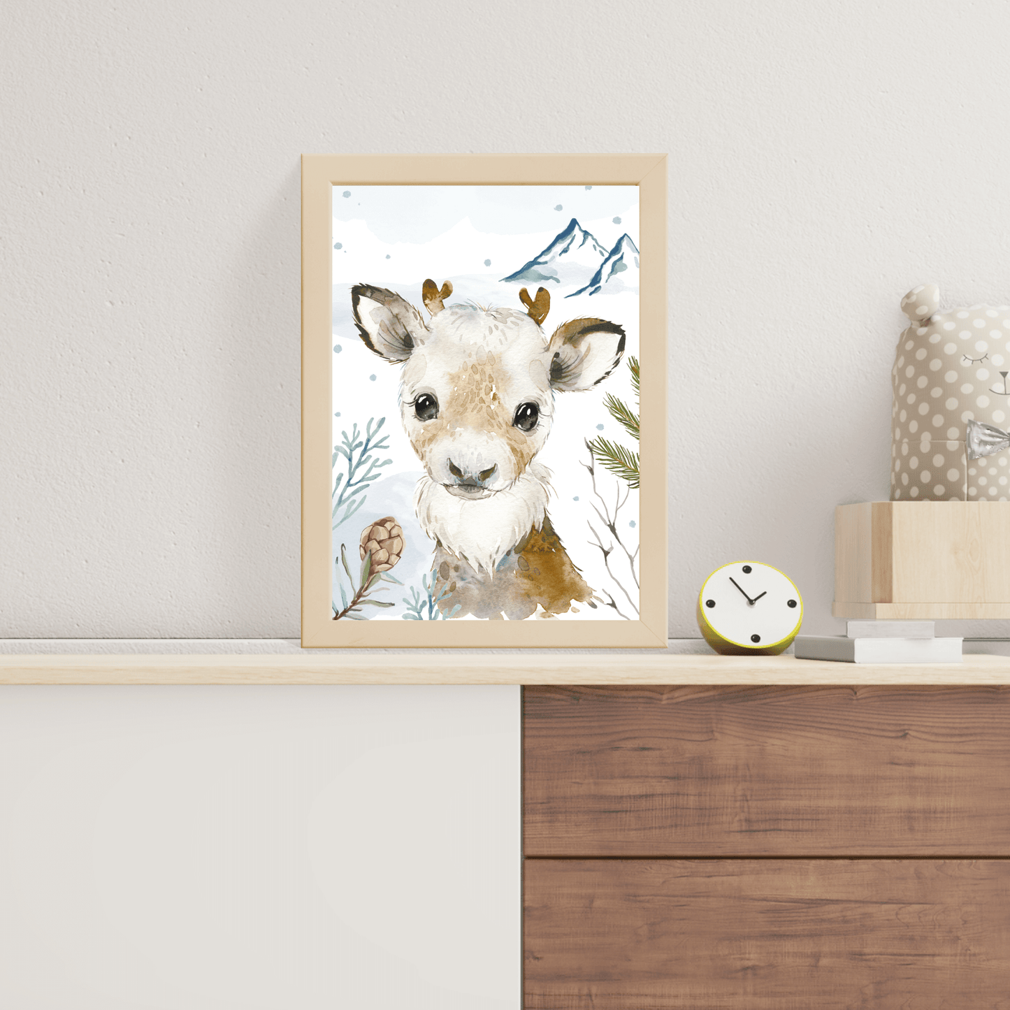 6er Poster-Set fürs Kinderzimmer mit Nordischen Tieren der Arktis | Schöne Babyzimmer Deko