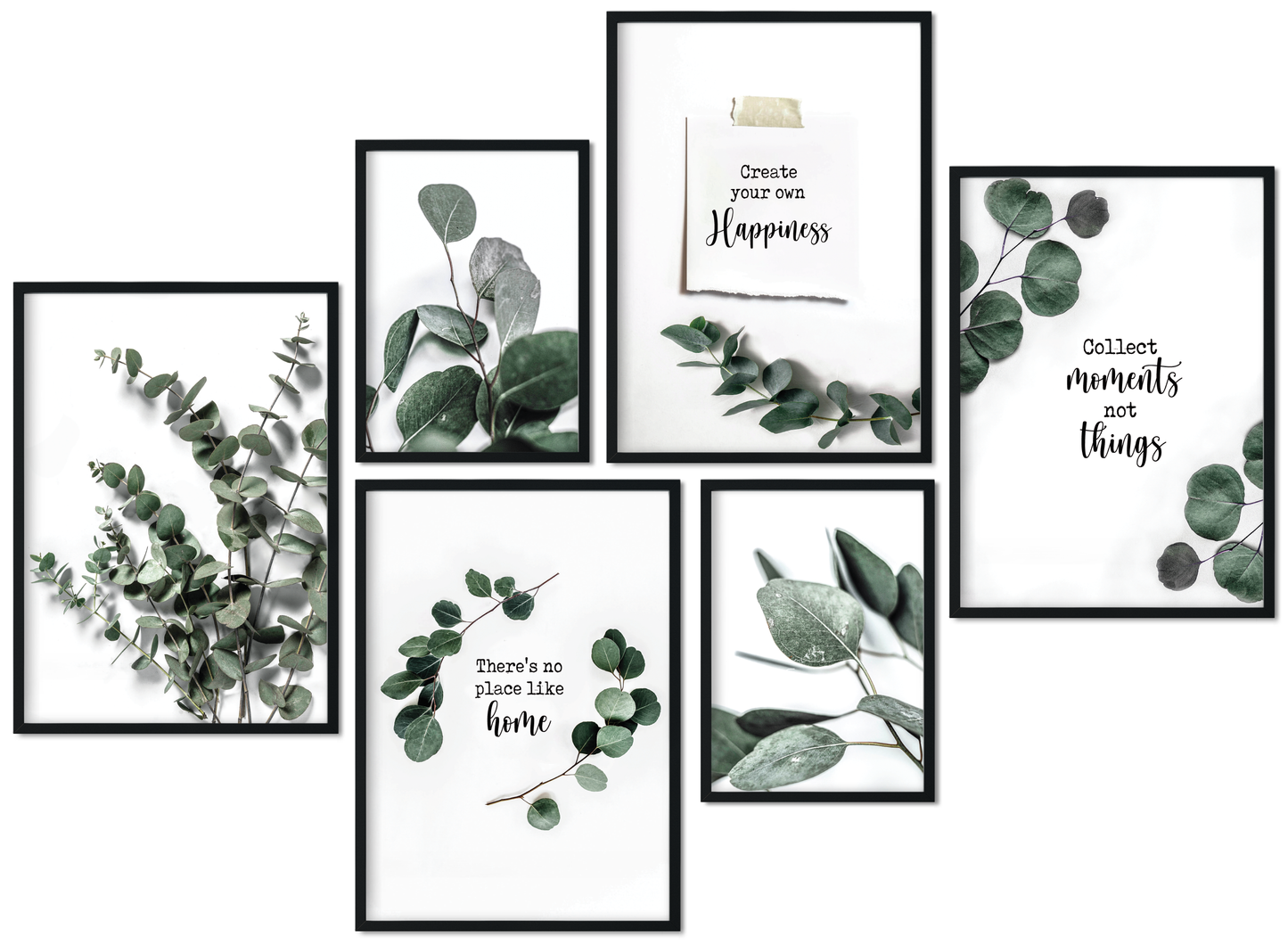» Monstera Pflanzen « Poster Set als Wohnzimmer Deko | 4x A3 + 2x A4 Wandbilder Collage | ohne Rahmen
