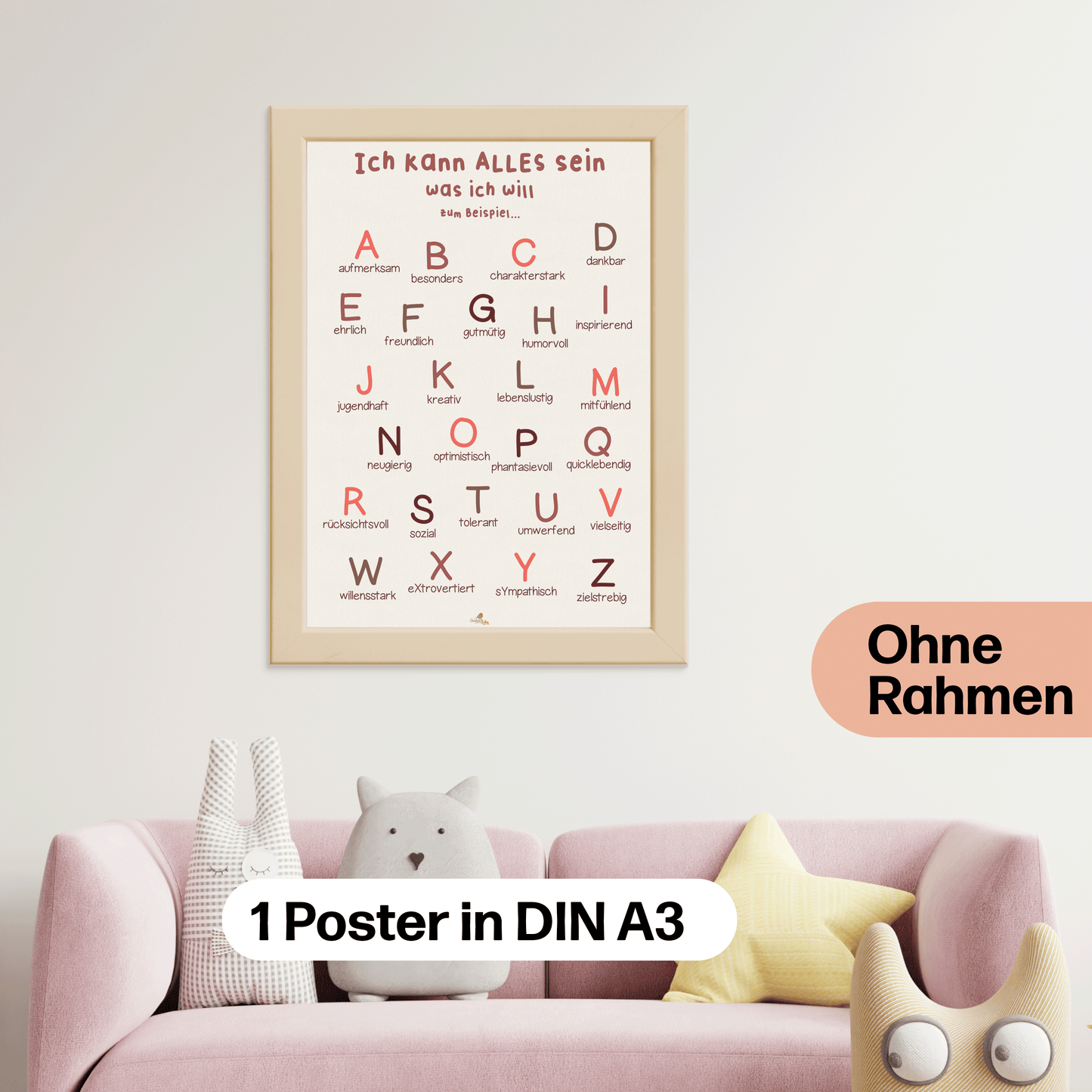 Affirmations Poster für Kinder | positive Bekräftigung fürs Kinderzimmer, Kindergarten & Grundschule | DIN A3