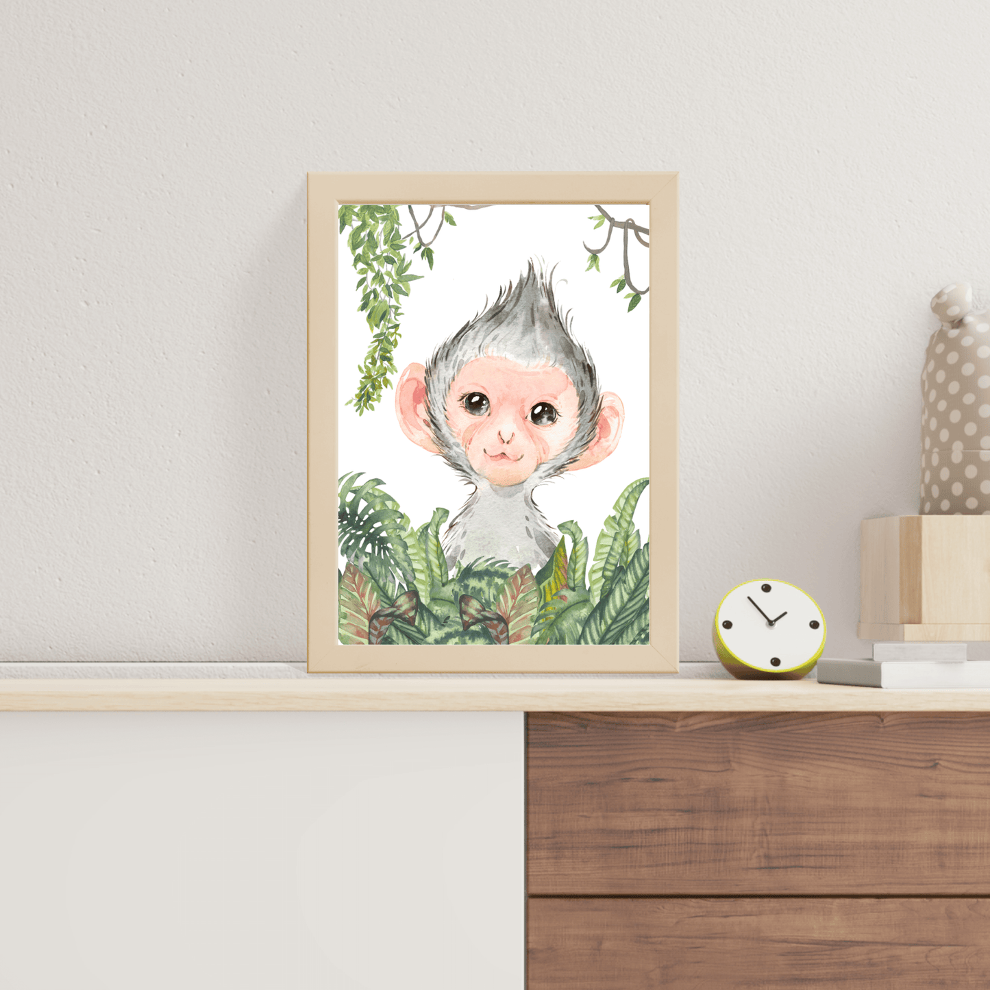 9er Poster Set mit Tieren Afrikas fürs Kinderzimmer I Löwe, Giraffe, Affe, Zebra uvm. als süße Babyzimmer Deko I ohne Rahmen I CreativeRobin