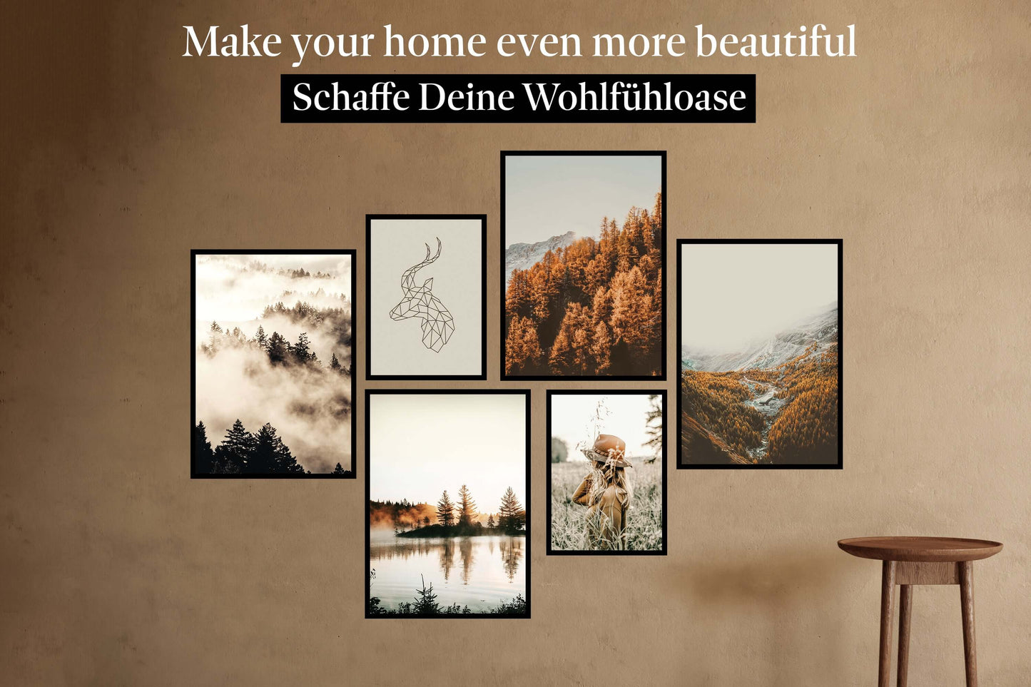 » Herbst « Poster Set als Wohnzimmer Deko | 4x A3 + 2x A4 Wandbilder Collage | ohne Rahmen