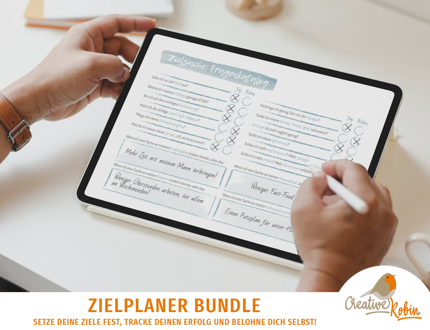 ZIELPLANER • mit KALENDER • Monatlicher Zielplanung • Um Ziele im Leben zu erreichen