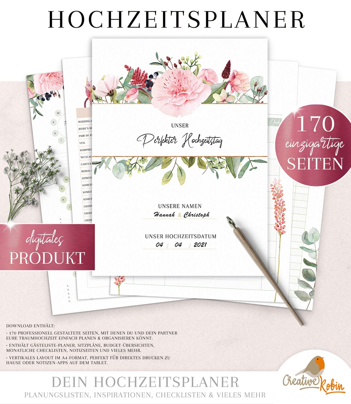 Digitaler HOCHZEITSPLANER für eine entspanntere Hochzeitsplanung