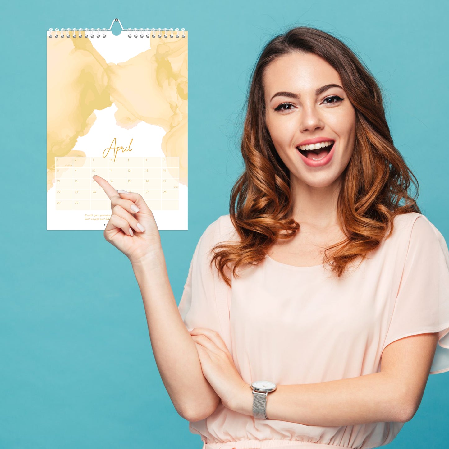 Fotokalender jahresunabhängig I A4 Bastelkalender mit netten Sprüchen I immerwährender Wandkalender