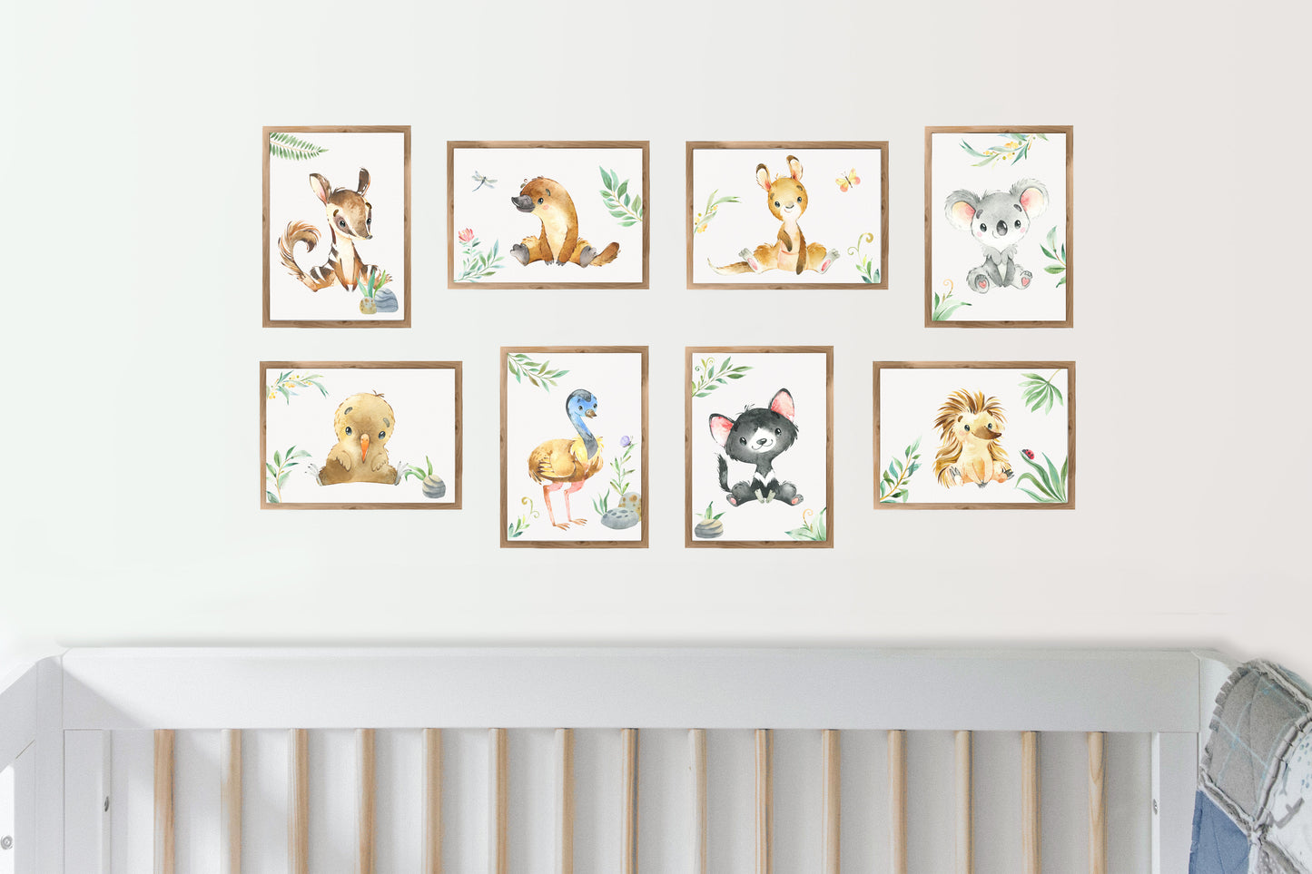 8er Tier-Poster-Set Australiens I Süße Kinderzimmer Deko I A5 Größe