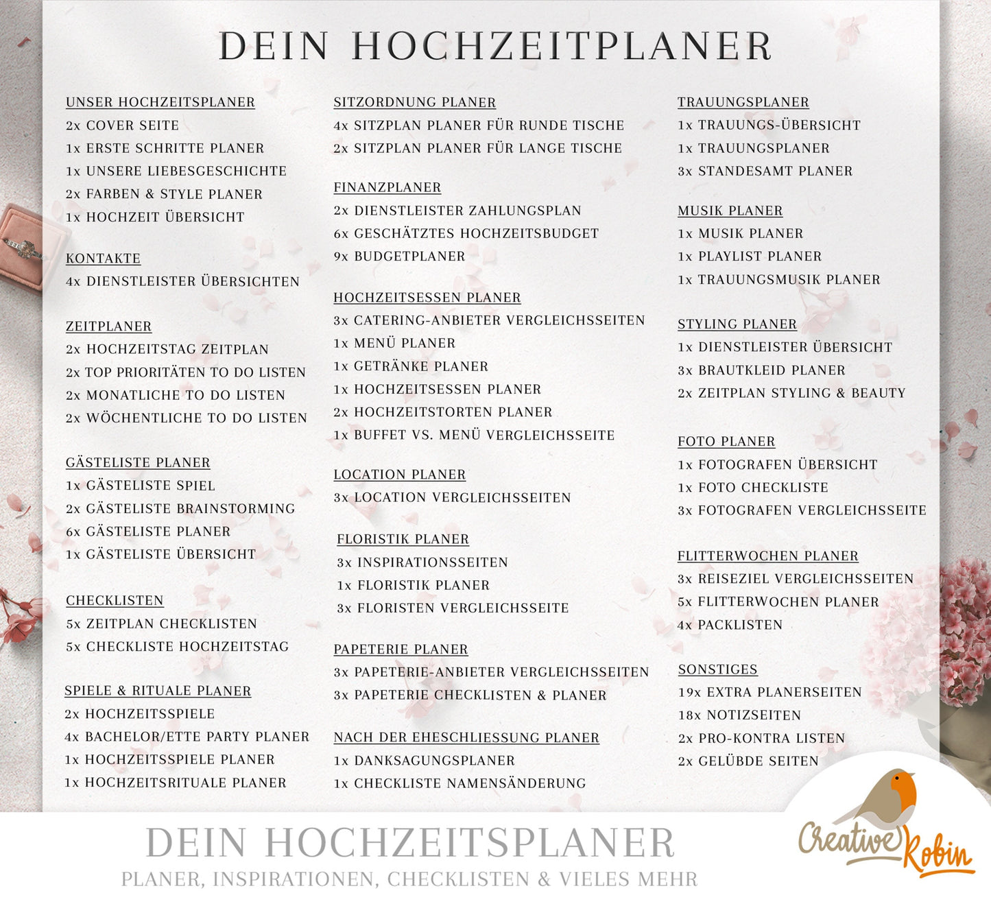 Digitaler HOCHZEITSPLANER für eine entspanntere Hochzeitsplanung